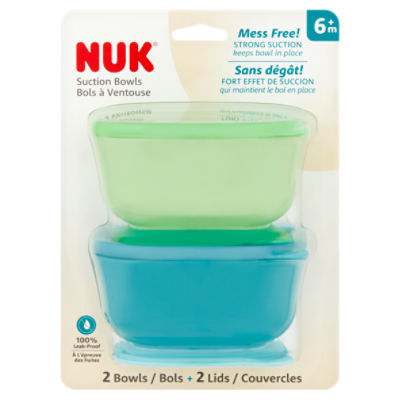 NUK Suction Bowls, 6+m, 2 count