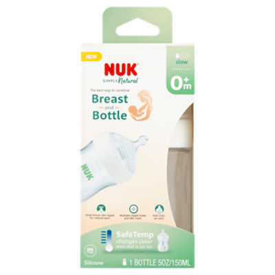 NUK Simply Natural Silicone Breast and Bottle, 0+m, 1 count