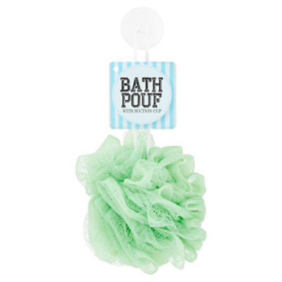 Bath Pouf with Suction Cup, 1 Each