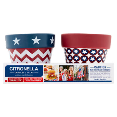 Patio Essentials Citronella Candles, 5 oz, 2 count