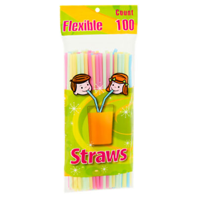Flexible Straws, 100 count