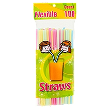 Flexible Straws, 100 count, 100 Each