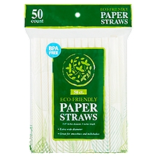 Eco-Friendly Paper Straws, 50 count, 50 Each