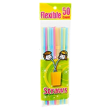 Flexible Straws, 50 count