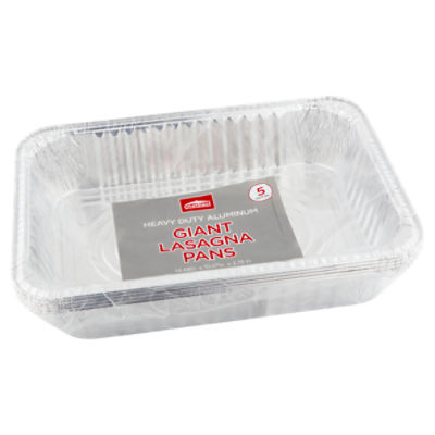 Chef Elect Heavy Duty Aluminum Giant Lasagna Pans, 5 count