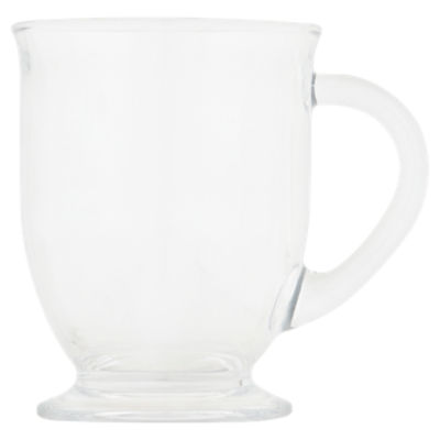 NEW 1 Large Anchor Hocking Large Clear Glass Coffee Mug 