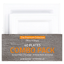 The Premium Collection Plates Combo Pack, 40 count