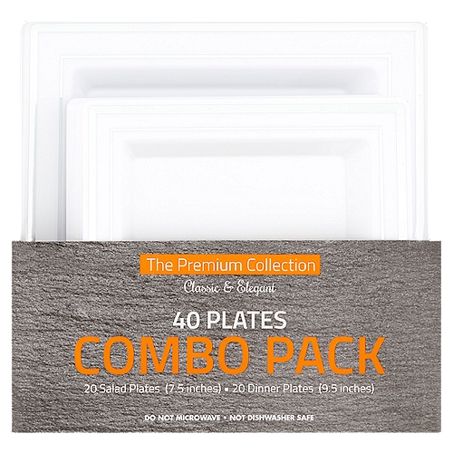 The Premium Collection Plates Combo Pack, 40 count
