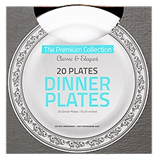 The Premium Collection Classic & Elegant Dinner Plates, 20 count