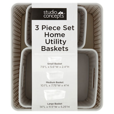 Studio Concepts Home Utility Baskets, 3 count