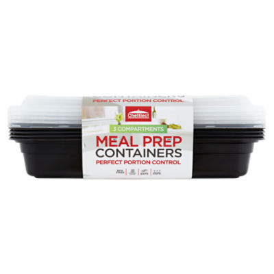 3 Compartment Meal Prep Food Containers (10 Pack)