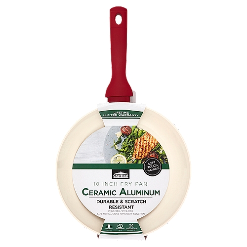 ChefElect 10 Inch Ceramic Aluminum Durable & Scratch Resistant Fry Pan