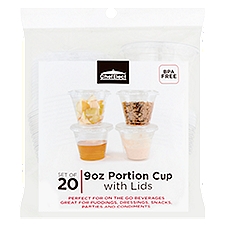 Chef Elect 9oz Portion Cup with Lids, 20 count, 20 Each