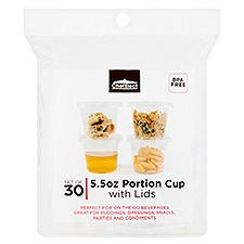 ChefElect 5.5oz Portion Cup with Lids, 30 count, 30 Each