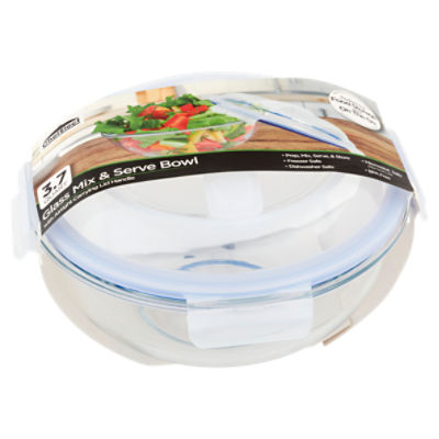 Mixing Bowl Glass with Snapping Lid, 1 each