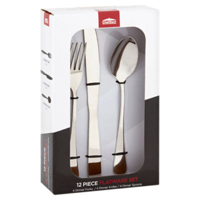 12Pc Fruit Knife and Fork Set- Orange: Flatware