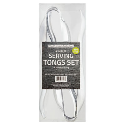 8.7 Inches Long Serving Tongs Set, 2 count