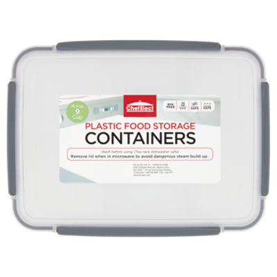 ChefElect Plastic 9 Cup Food Storage Containers