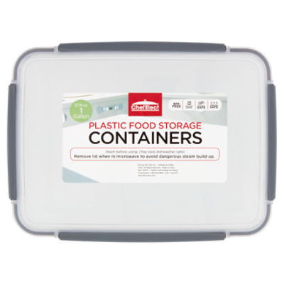 ChefElect 1 gallon Plastic Food Storage Containers