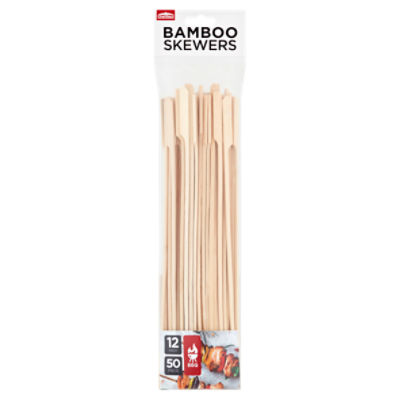 ChefElect 12 Inch BBQ Bamboo Skewers, 50 count