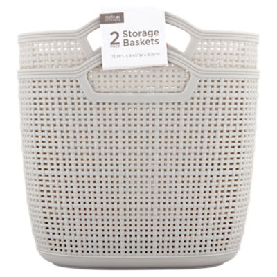 Studio Concepts Grey Storage Baskets, 2 count