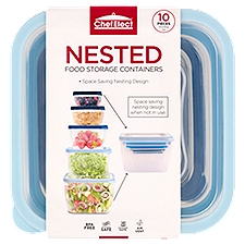 ChefElect Nested Food Storage Containers, 10 count, 10 Each