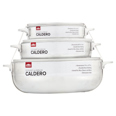 ChefElect 1.5, 2.75, 5.5 Quart Aluminum Caldero, 3 count