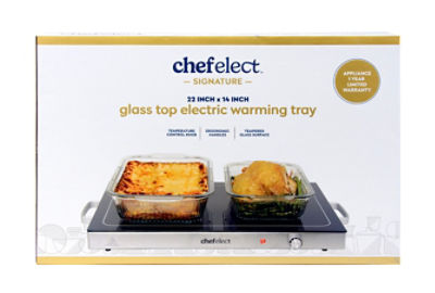 ChefElect Glass Top Electric Warming Tray, 1 Each