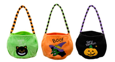 TDC USA Halloween Plush Pumpkin Bucket, 1 each