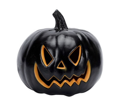 TDC USA 9 inch Plastic Black LED Jack O Lantern, 1 Each