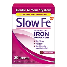 Slow Fe Slow Release Iron Supplement, 30 count