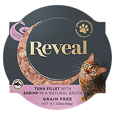 Reveal Natural Wet Cat Food Tuna with Shrimp in Broth 2.12oz Pot