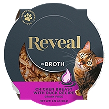Reveal Natural Wet Cat Food Chicken with Duck in Broth 2.12oz Pot