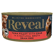 Reveal Grain Free with Crab in a Natural Broth, Tuna Fillet, 2.47 Ounce