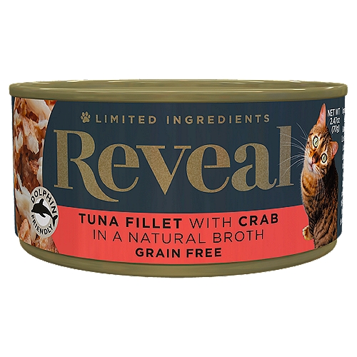 Reveal Grain Free Tuna Fillet with Crab in a Natural Broth, 2.47 oz