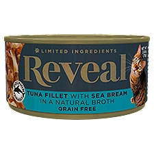 Reveal Grain Free Tuna Fillet with Sea Bream in a Natural Broth, 2.47 oz
