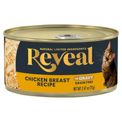 Reveal Natural Wet Cat Food Chicken Breast Recipe in Gravy 2.47oz Can