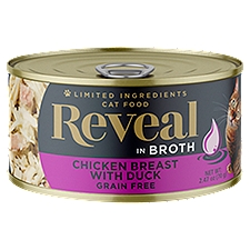 Reveal Chicken Breast with Duck in Broth Cat Food, 2.47 oz, 2.47 Ounce