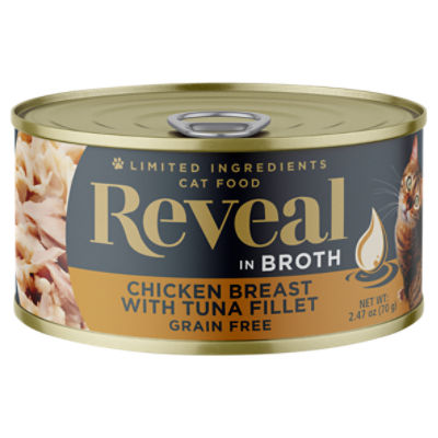 Reveal Chicken Breast with Tuna Fillet in Broth Cat Food, 2.47 oz