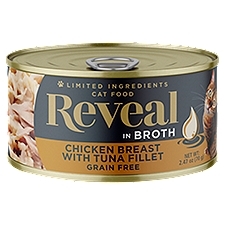 Reveal Chicken Breast with Tuna Fillet in Broth Cat Food, 2.47 oz, 2.47 Ounce