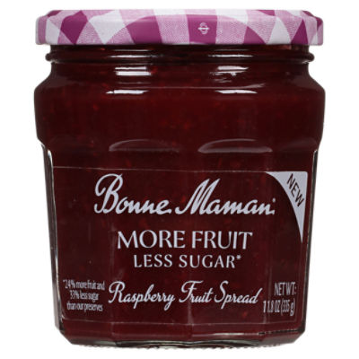 Bonne Maman Less Sugar Raspberry Fruit Spread, 11.8 oz