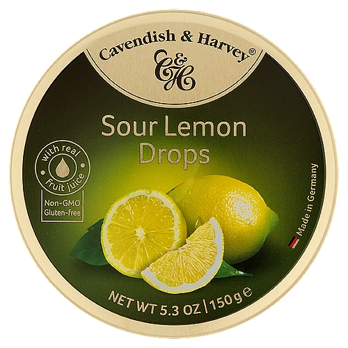 Cavendish & Harvey Sour Lemon Drops, 5.3 oz