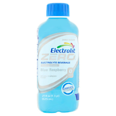 Electrolit Zero Blue Raspberry Electrolyte Beverage, 21 fl oz