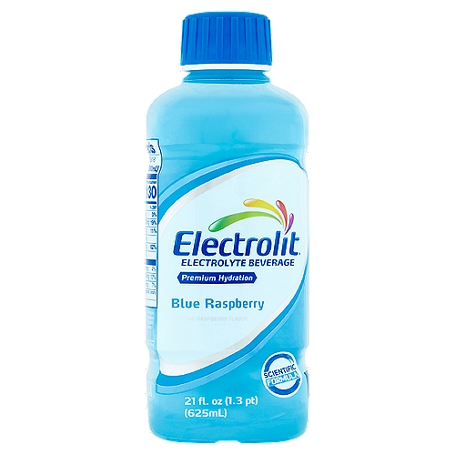 Electrolit Blue Raspberry Electrolyte Beverage, 21 fl oz
6 Ions - Ions allows electrolyte absorption.
Mg - Magnesium *helps avoiding cramps.
K - Potassium *helps avoiding muscle spasm.
Ca - Calcium *helps metabolic process.
Sodium glucose - Sodium-glucose *facilitate hydration process.
Sodium lactate - Sodium lactate *help to prevent acid buildup.
*In healthy individuals.