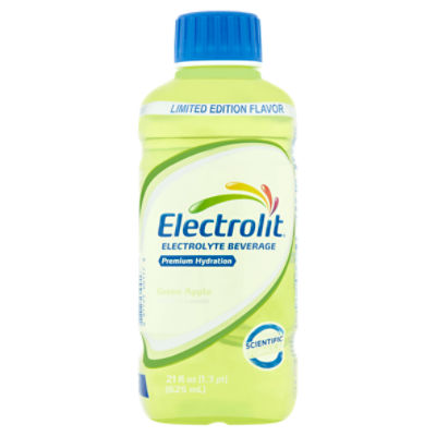 Electrolit Green Apple Electrolyte Beverage Limited Edition Flavor, 21 fl oz