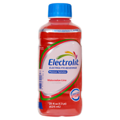 Electrolit Premium Hydration Watermelon-Lime Electrolyte Beverage Limited Edition Flavor, 21 fl oz