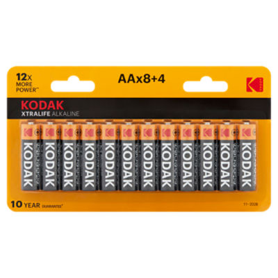 Kodak Xtralife 1.5V AA Alkaline Batteries, 12 count, 12 Each