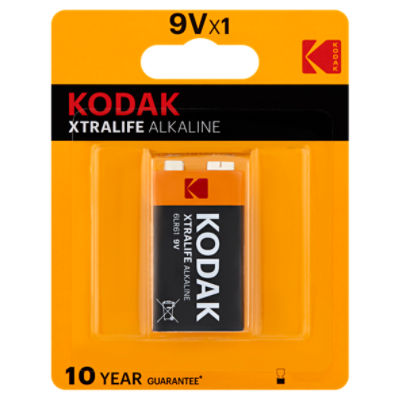 Kodak Xtralife 9V Alkaline Batteries, 1 count