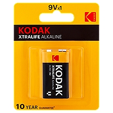 Kodak Xtralife 9V Alkaline Batteries, 1 count, 1 Each