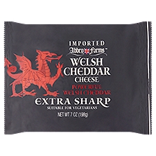Abbey Farms Imported Extra Sharp Welsh Cheddar Cheese, 7 oz